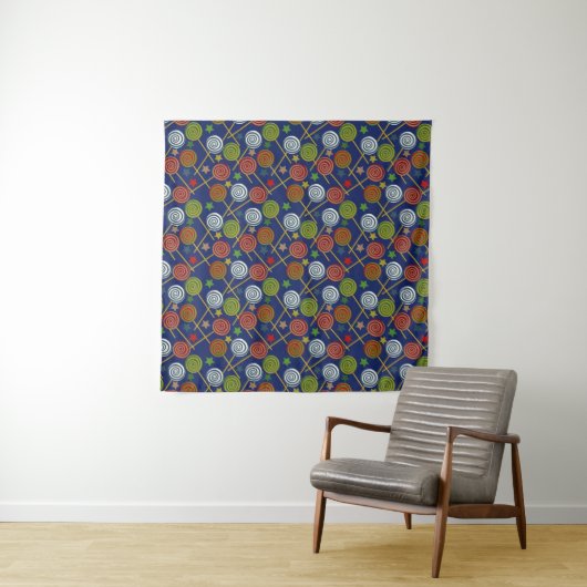 Candy pattern | Lollies pattern | lollipop 17 Wandkleed (In situ)