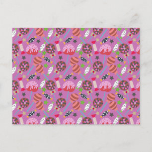 Candy pattern Lollies pattern lollipop 19 Briefkaart