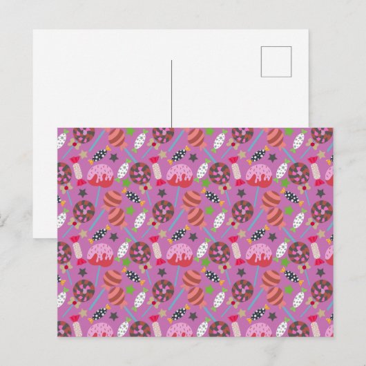 Candy pattern | Lollies pattern | lollipop 19 Briefkaart (Voorkant / Achterkant)