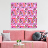 Candy pattern | Lollies pattern | lollipop 19 Canvas Afdruk (Insitu (Woonkamer))