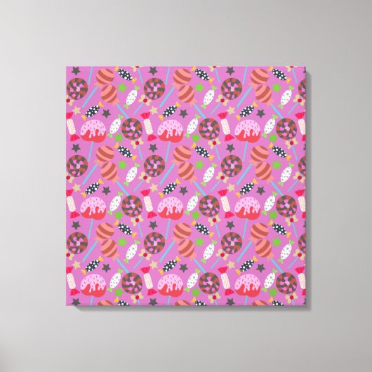 Candy pattern | Lollies pattern | lollipop 19 Canvas Afdruk (Voorkant)