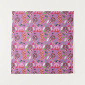 Candy pattern | Lollies pattern | lollipop 19 Wandkleed (Voorkant)