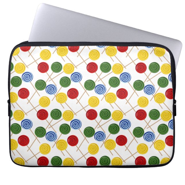 Candy pattern | Lollies pattern | lollipop 21 Laptop Sleeve (Voorkant)