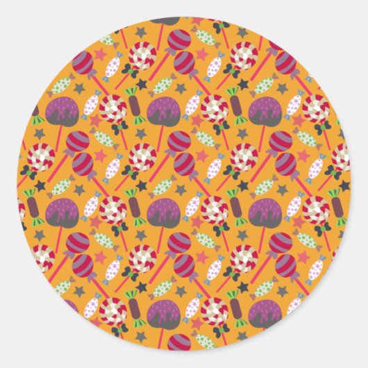 Candy pattern | Lollies pattern | lollipop 23 Ronde Sticker (Voorkant)