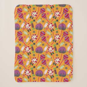Candy pattern Lollies pattern lollipop 23 Sherpa Deken