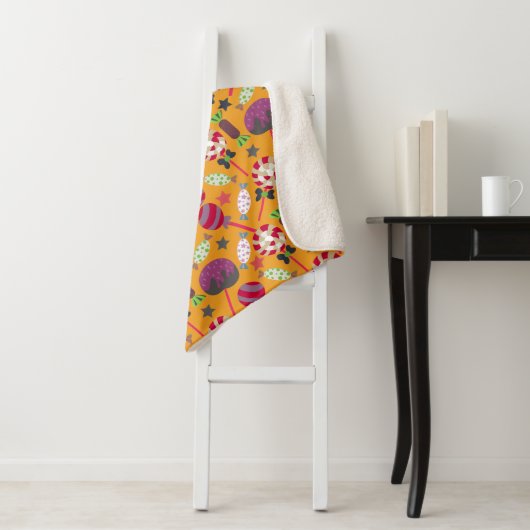 Candy pattern | Lollies pattern | lollipop 23 Sherpa Deken (In situ)