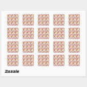 Candy pattern | Lollies pattern | lollipop 2 Vierkante Sticker (Vel)