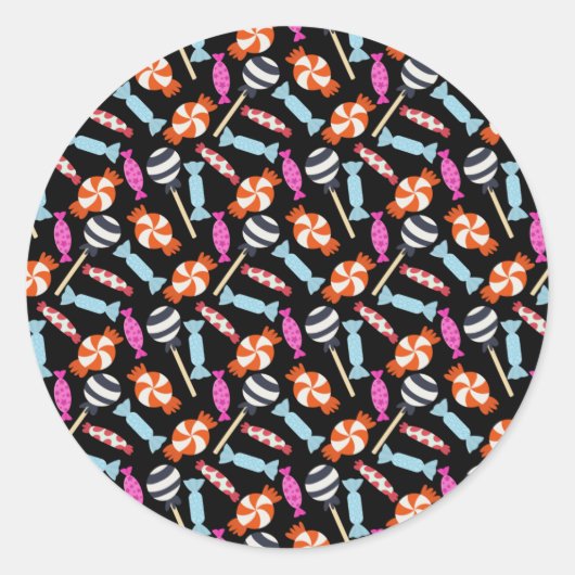 Candy pattern | Lollies pattern | lollipop 37 Ronde Sticker (Voorkant)