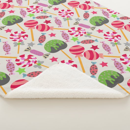Candy pattern | Lollies pattern | lollipop 38 Sherpa Deken (3/4)