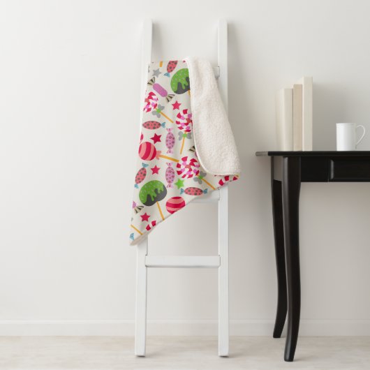 Candy pattern | Lollies pattern | lollipop 38 Sherpa Deken (In situ)
