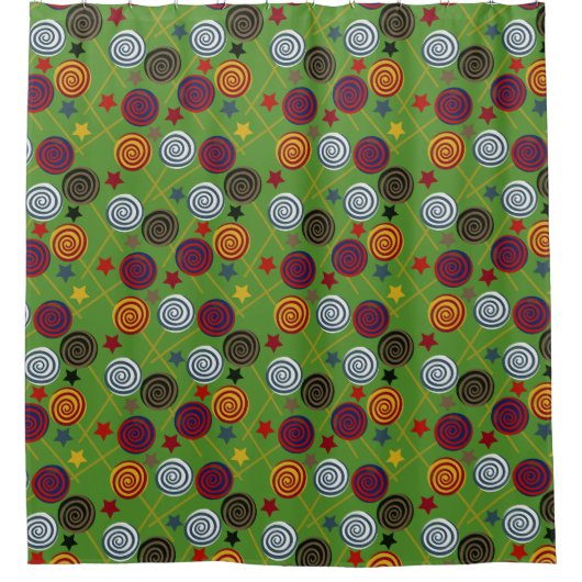 Candy pattern | Lollies pattern | lollipop 39 Douchegordijn (Voorkant)