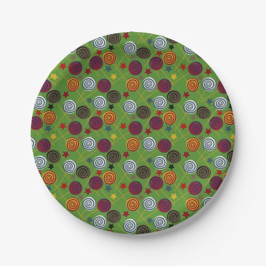 Candy pattern | Lollies pattern | lollipop 39 Papieren Bordje (Voorkant)