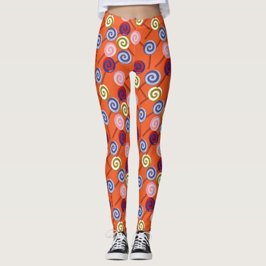 Candy pattern | Lollies pattern | lollipop 42 Leggings (Voorkant)