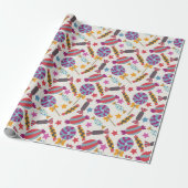 Candy pattern | Lollies pattern | lollipop 46 Cadeaupapier (Uitgerold)