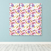Candy pattern | Lollies pattern | lollipop 46 Canvas Afdruk (Insitu (Houten vloer))