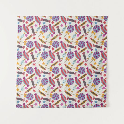 Candy pattern | Lollies pattern | lollipop 46 Wandkleed (Voorkant (horizontaal))