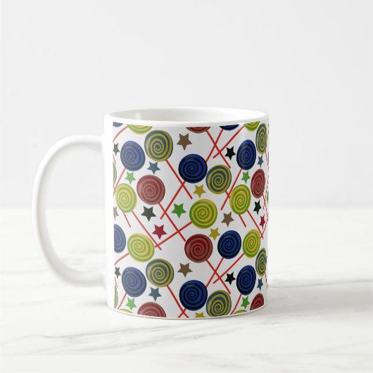 Candy pattern | Lollies pattern | lollipop 48 Koffiemok (Links)