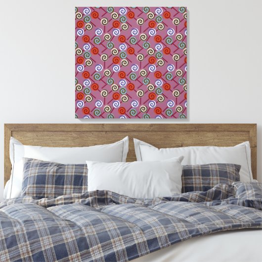 Candy pattern | Lollies pattern | lollipop 49 Canvas Afdruk (Insitu (Slaapkamer))