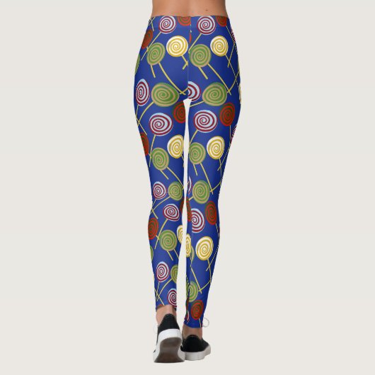 Candy pattern | Lollies pattern | lollipop 4 Leggings (Achterkant)
