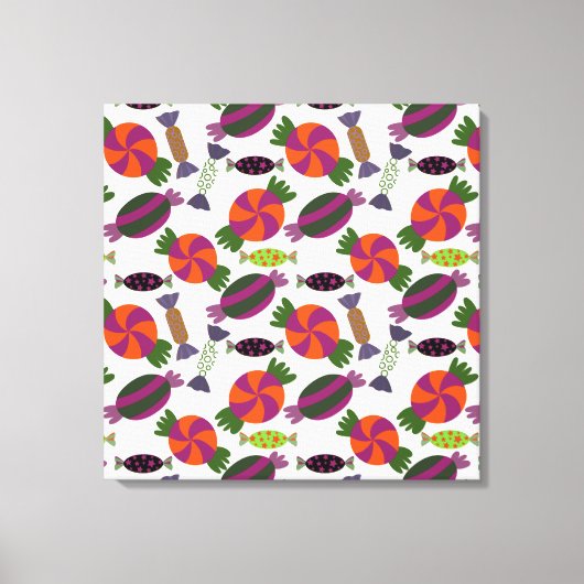 Candy pattern | Lollies pattern | lollipop 51 Canvas Afdruk (Voorkant)