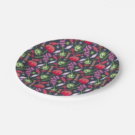 Candy pattern | Lollies pattern | lollipop 53 Papieren Bordje (Gekanteld)