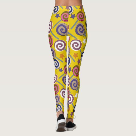 Candy pattern | Lollies pattern | lollipop 60 Leggings (Achterkant)