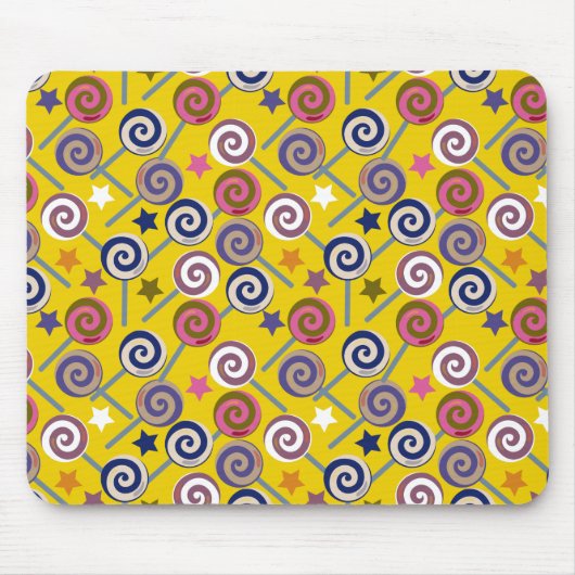 Candy pattern | Lollies pattern | lollipop 60 Muismat (Voorkant)