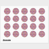 Candy pattern | Lollies pattern | lollipop 7 Ronde Sticker (Vel)