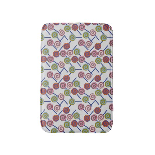 Candy pattern | Lollies pattern | lollipop 8 Badmat (Voorkant Verticaal)