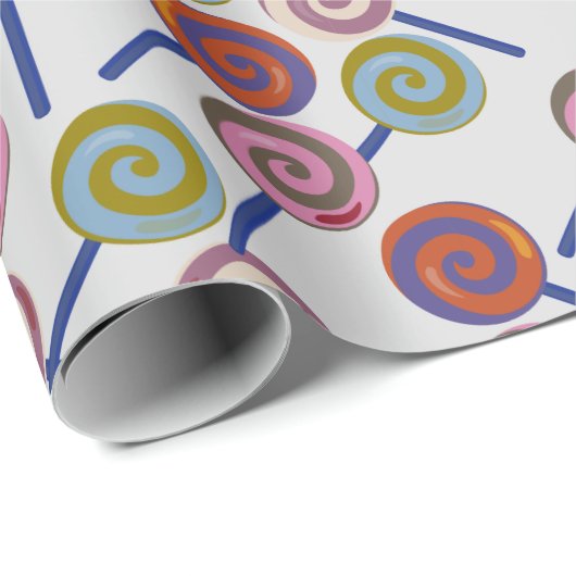 Candy pattern | Lollies pattern | lollipop 8 Cadeaupapier (Rol Hoek)
