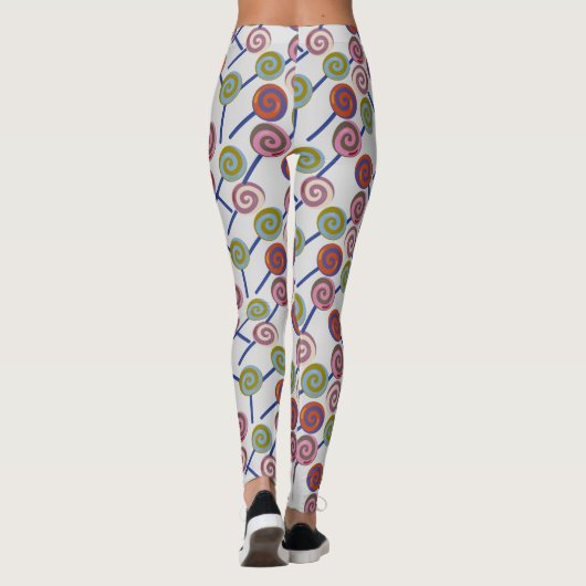 Candy pattern | Lollies pattern | lollipop 8 Leggings (Achterkant)
