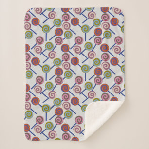 Candy pattern   Lollies pattern   lollipop 8 Sherpa Deken