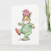 Candy PJ's Bunny Kerstkaart Kaart (Voorkant)
