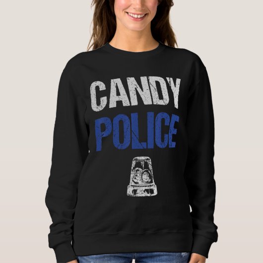 Candy Police Funny Halloween Tee For Kids Boys Men Trui (Voorkant)