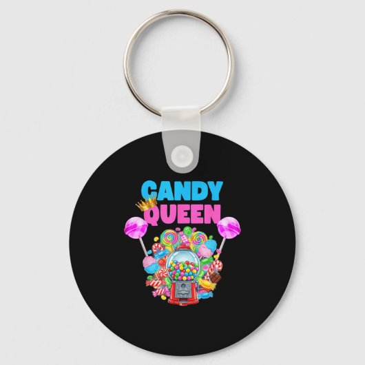 Candy Queen Shirt Funny Lollip Candy Lover Humor Sleutelhanger (Voorkant)