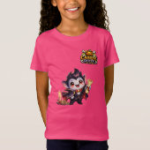 Candy Quest App Roze Meisjes 'Fang' T-shirt (Voorkant)