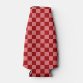 Candy Red and Candy Pink Checkerboard Flesjeskoeler (Voorkant)