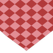 Candy Red and Candy Pink Checkerboard Korte Tafelloper (Hoek)