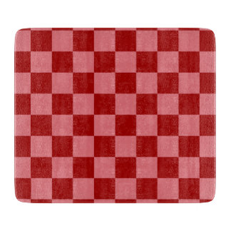Candy Red and Candy Pink Checkerboard Snijplank