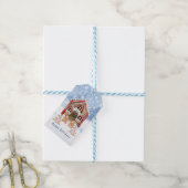 Candy riet huis, peperkoek jongen, meisje cadeaulabel (Met Touw)