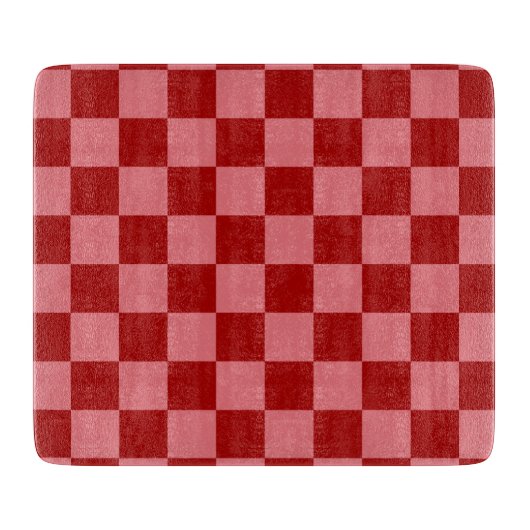 Candy rood en Candy roze schaakbord Snijplank (Voorkant)