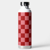 Candy rood en Candy roze schaakbord Waterfles (Links)
