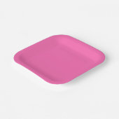 Candy Roze 18 cm Vierkante Feest Papieren Bord (Gebogen)