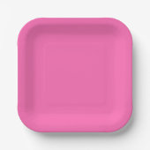 Candy Roze 18 cm Vierkante Feest Papieren Bord (Voorkant)