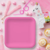 Candy Roze 9" Vierkante Feest Papieren Bord (Feest)