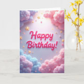 Candy Script Verjaardagskaart Kaart (Gele Bloem)