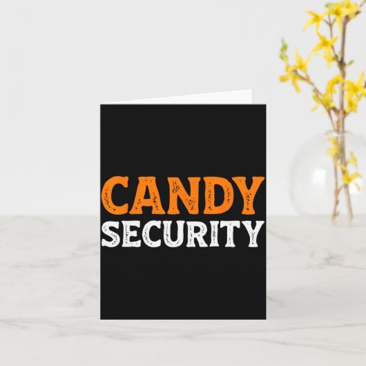 Candy Security Funny Easy Lazy Halloween Dad Mom P Kaart (Gele Bloem)