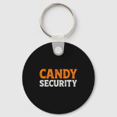 Candy Security Funny Easy Lazy Halloween Dad Mom P Sleutelhanger (Voorkant)