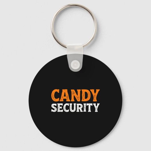 Candy Security Funny Easy Lazy Halloween Dad Mom P Sleutelhanger (Voorkant)