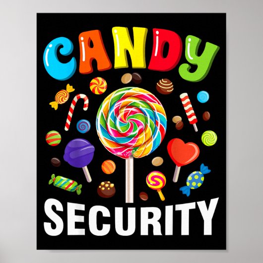 Candy Security Funny Halloween Costume Poster (Voorkant)